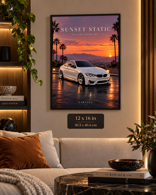 Sunset Static - Framed Poster