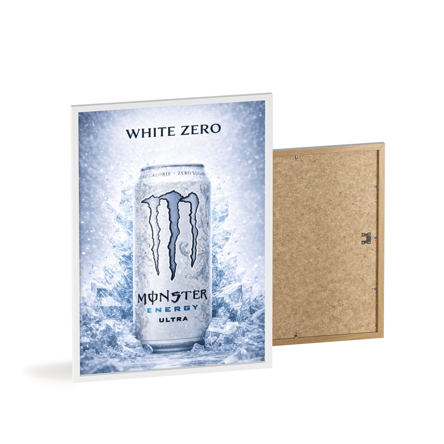 MONSTER White Energy Drink Poster Framed —  Wall Art