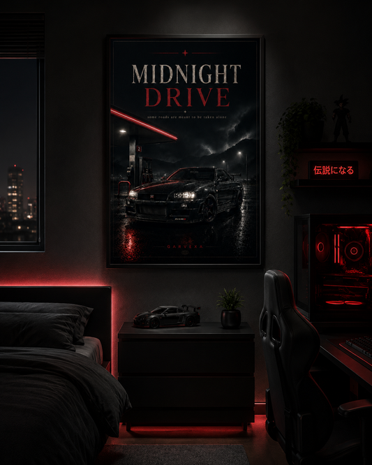 Midnight Drive - Framed Poster